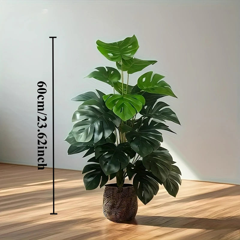Artificial Monstera Plant – Lush Tropical Greenery for Every Space (Without Pot)
