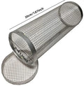 Stainless Steel Rolling BBQ Basket – Rotating Grill Basket for Camping & Outdoor Cooking