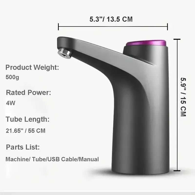 Portable 5-Gallon Water Dispenser – USB Rechargeable Electric Water Pump for Camping & Outdoor Adventures