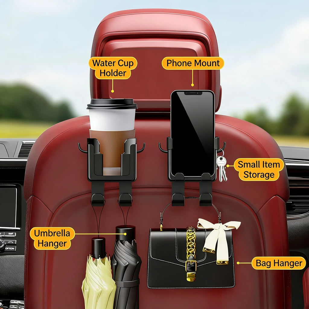 Car Seat Back Organiser with Cup Holder