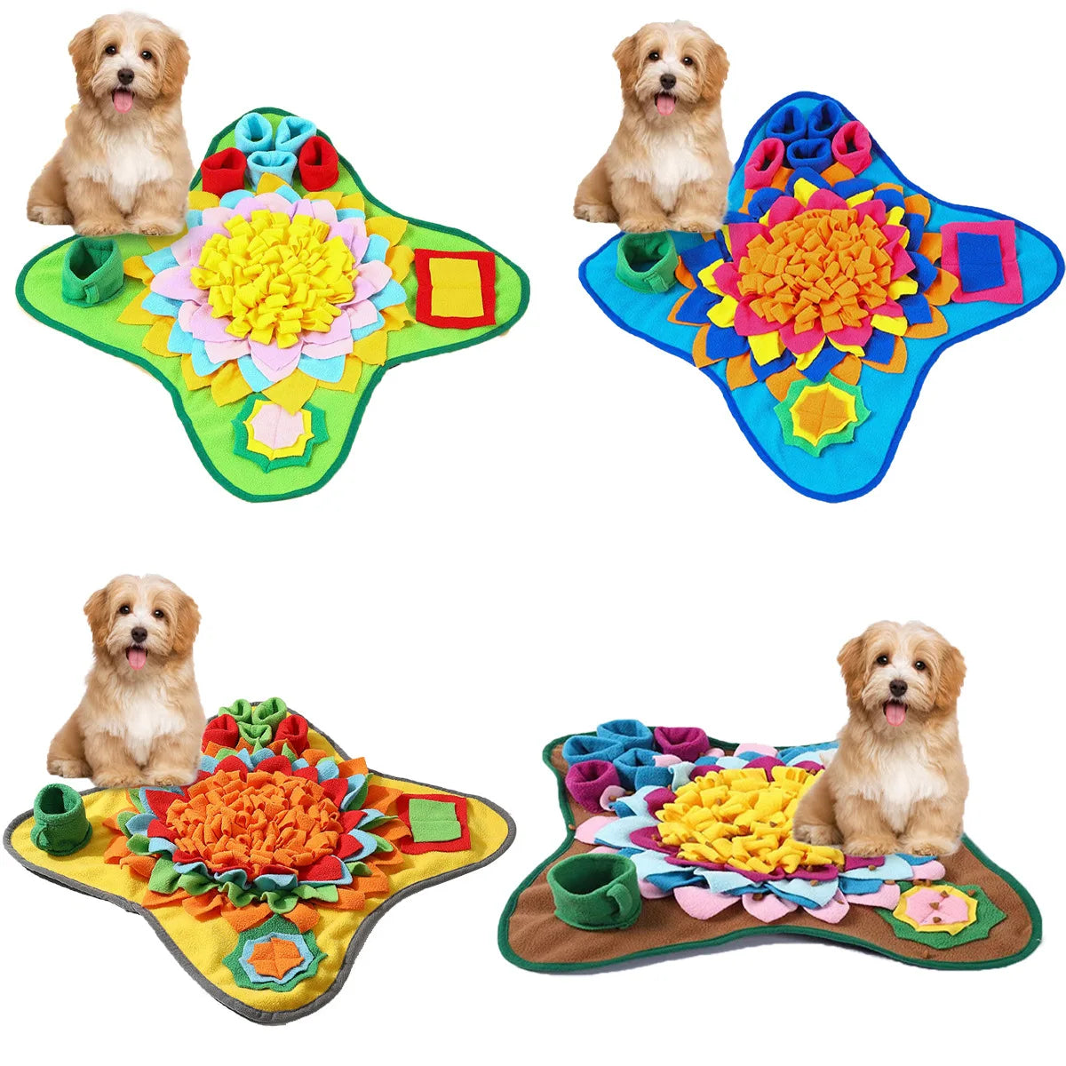 Interactive Dog Snuffle Mat – Slow Feeder Puzzle Toy for Mental Enrichment & Foraging