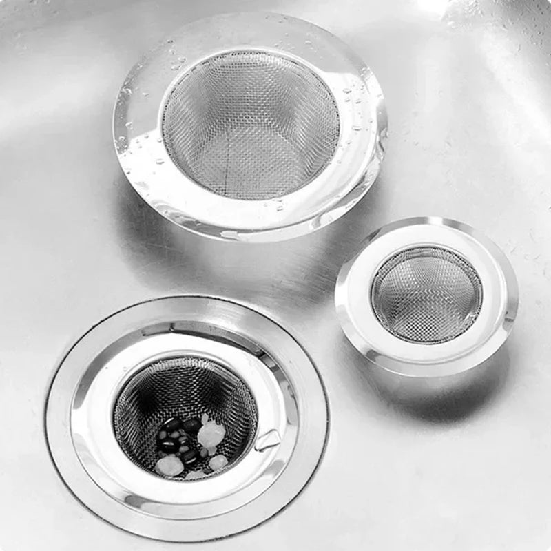Stainless Steel Sink Strainer | Kitchen & Bathroom Drain Filter Hair Catcher
