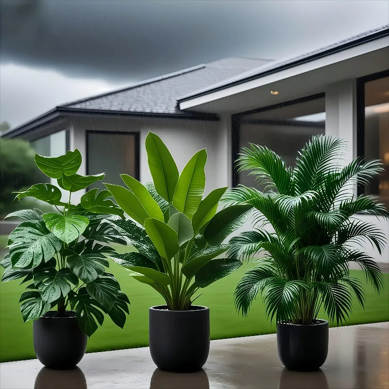 3-Piece Artificial Plant Set – Bring Nature Indoors Without the Maintenance (Without Pot)