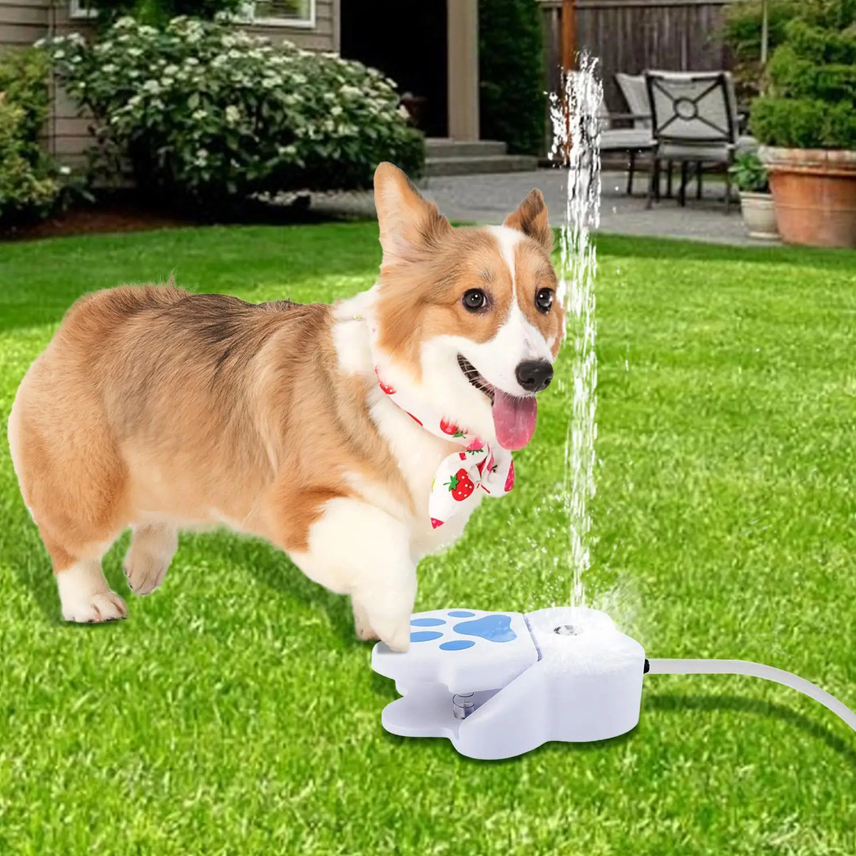 Paw Activated Dog Water Fountain – Outdoor Step-On Drinking Fountain for Pets