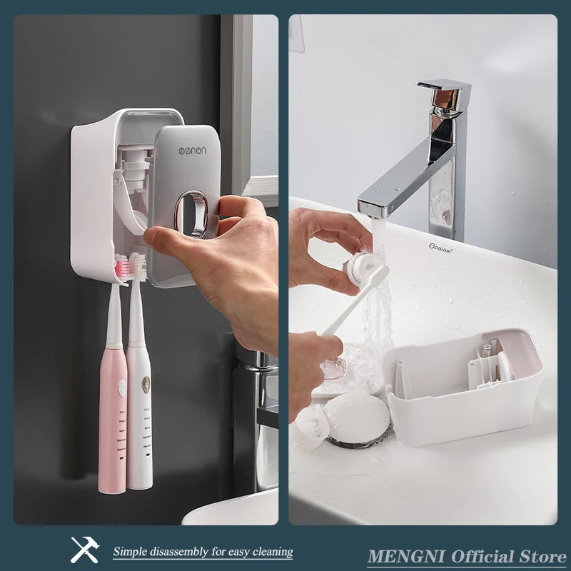 Wall-Mounted Toothpaste Dispenser – Automatic Toothpaste Squeezer & Bathroom Organiser