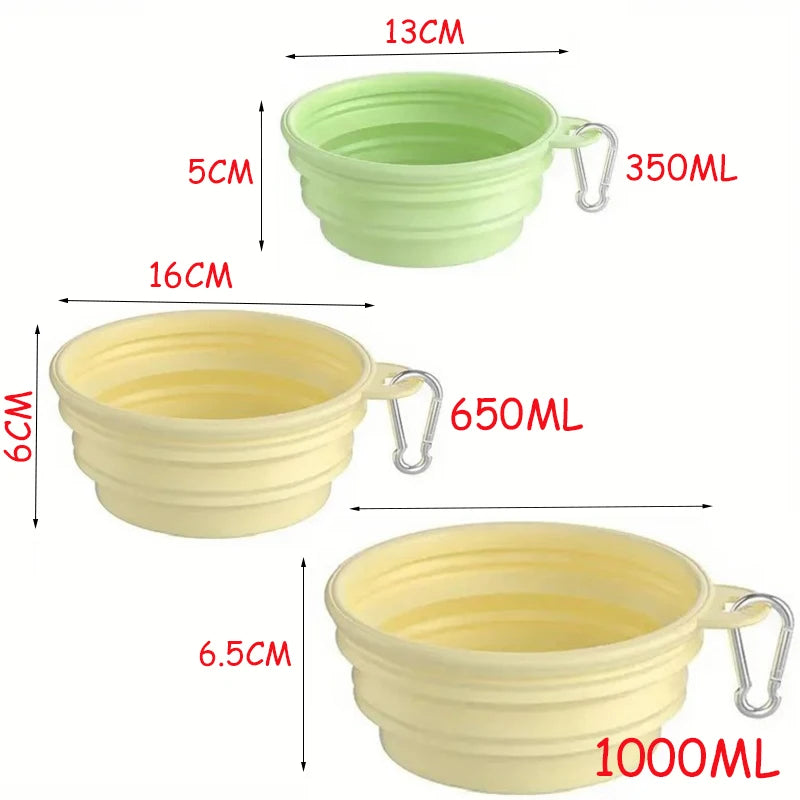 Collapsible Silicone Dog Travel Bowl – Portable Food & Water Bowl
