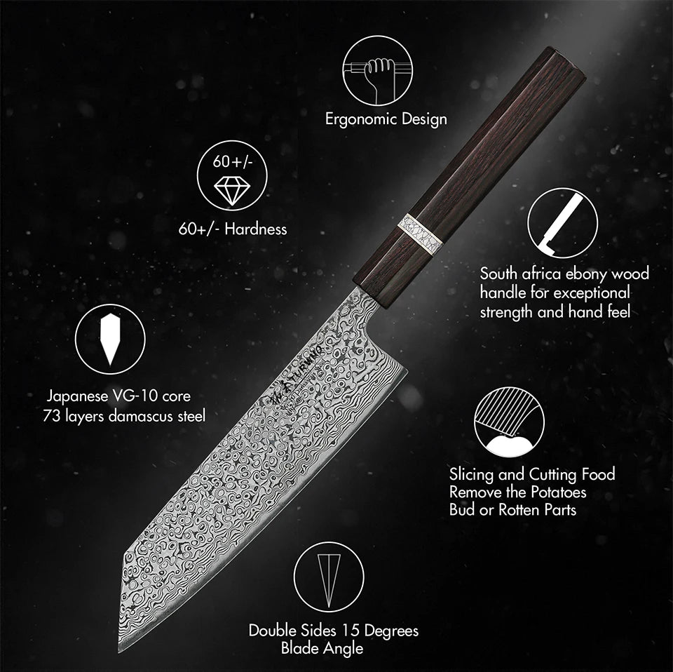 7-Inch Damascus Steel Kiritsuke Chef Knife