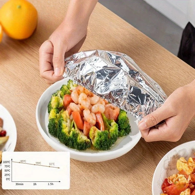 Aluminium Foil Food Covers – Disposable Bowl & Plate Covers (10/100 Pack)