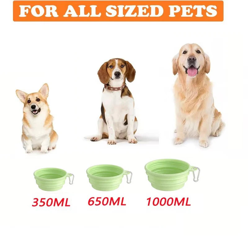 Collapsible Silicone Dog Travel Bowl – Portable Food & Water Bowl