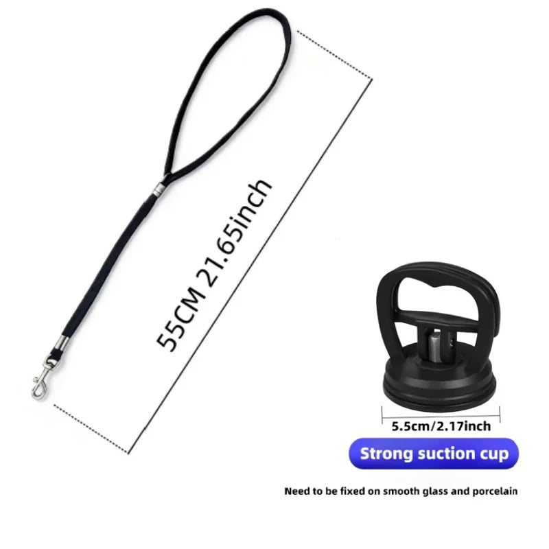 Pet Bathing Grooming Restraint Leash – Suction Cup Holder for Dogs & Cats