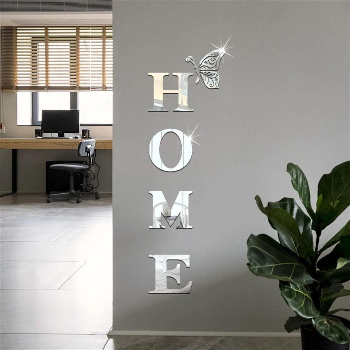 3D Mirror Wall Letters & Butterfly Home Decor