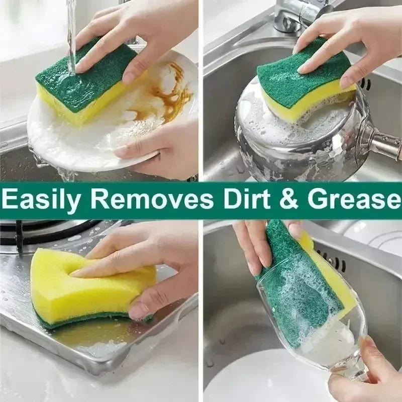 Premium Multi-Purpose Kitchen Cleaning Sponges – Soft, Absorbent Scouring Pads for Dishes, Pots & Pans (10/20/30/50 Pack)