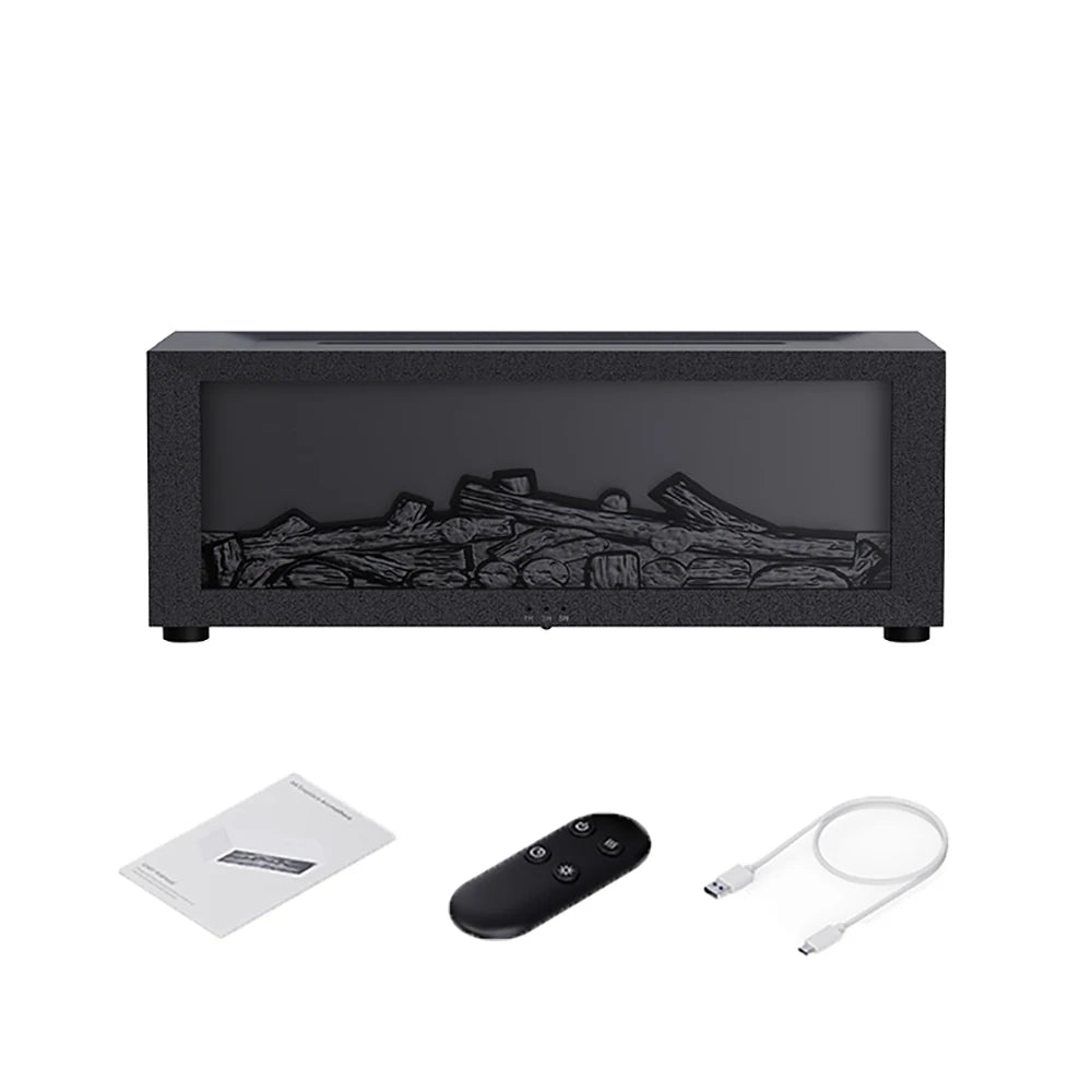 Flame Aroma Humidifier – Essential Oil Diffuser with LED Lights & Remote Control