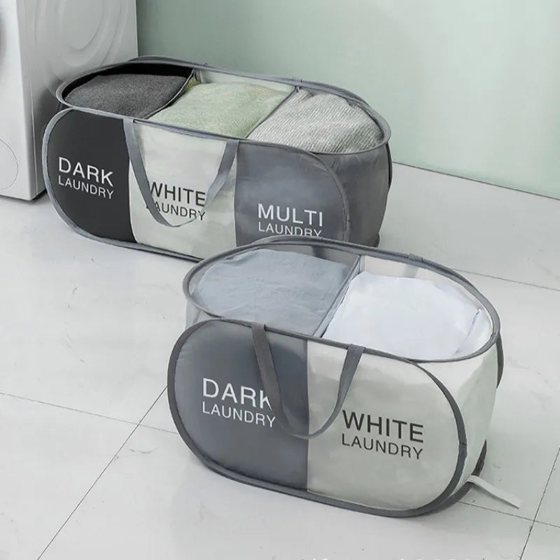 Foldable Laundry Basket – Fabric Clothes Hamper with Handles