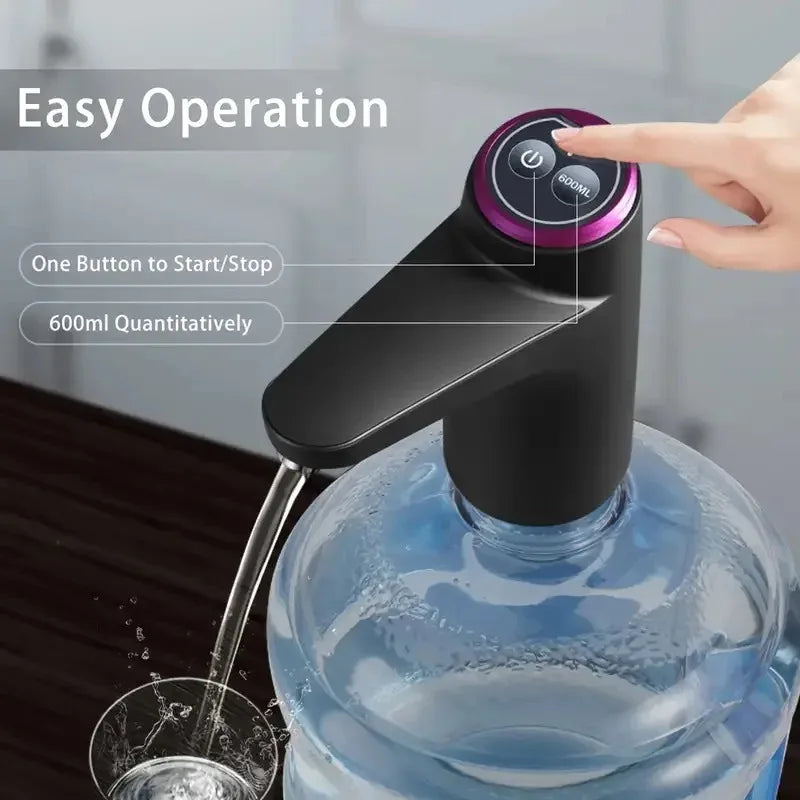 Portable 5-Gallon Water Dispenser – USB Rechargeable Electric Water Pump for Camping & Outdoor Adventures