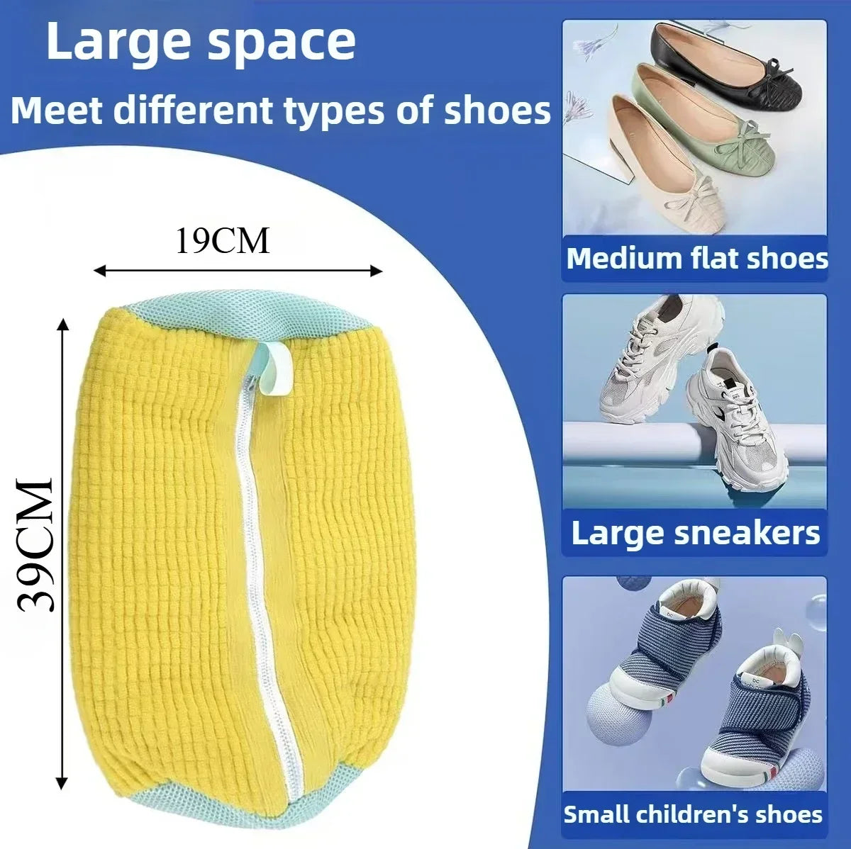 Machine Washable Shoe Washing & Drying Bag
