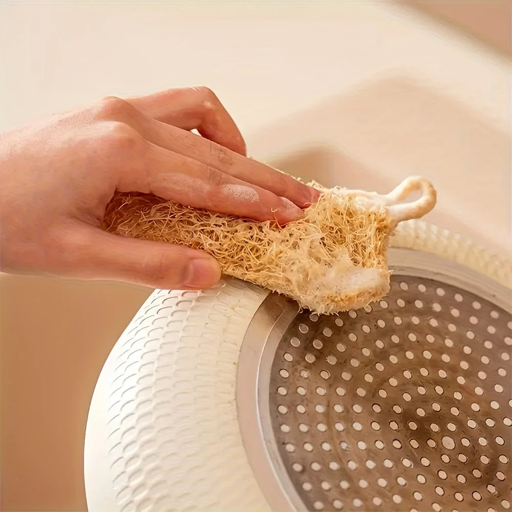 Natural Loofah Dish Scrubber – Eco-Friendly Kitchen Cleaning Sponge