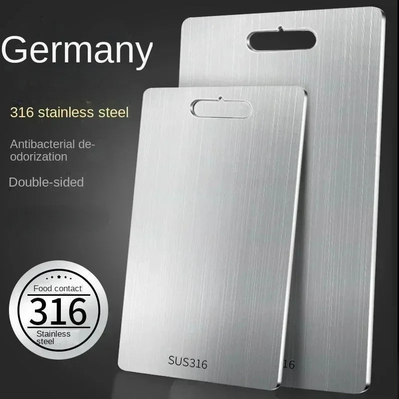 316 Stainless Steel Double-Sided Chopping Board – Durable Kitchen Cutting Board