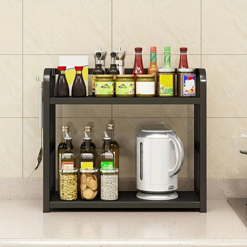 2-Tier Metal Countertop Shelf – Space-Saving Organiser