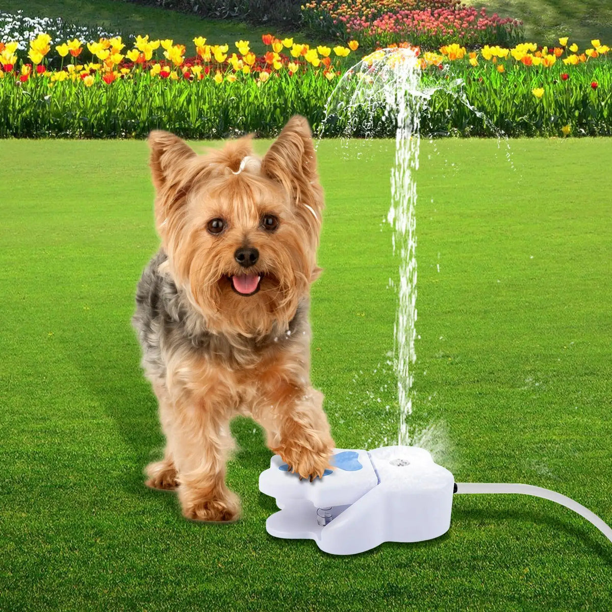 Paw Activated Dog Water Fountain – Outdoor Step-On Drinking Fountain for Pets