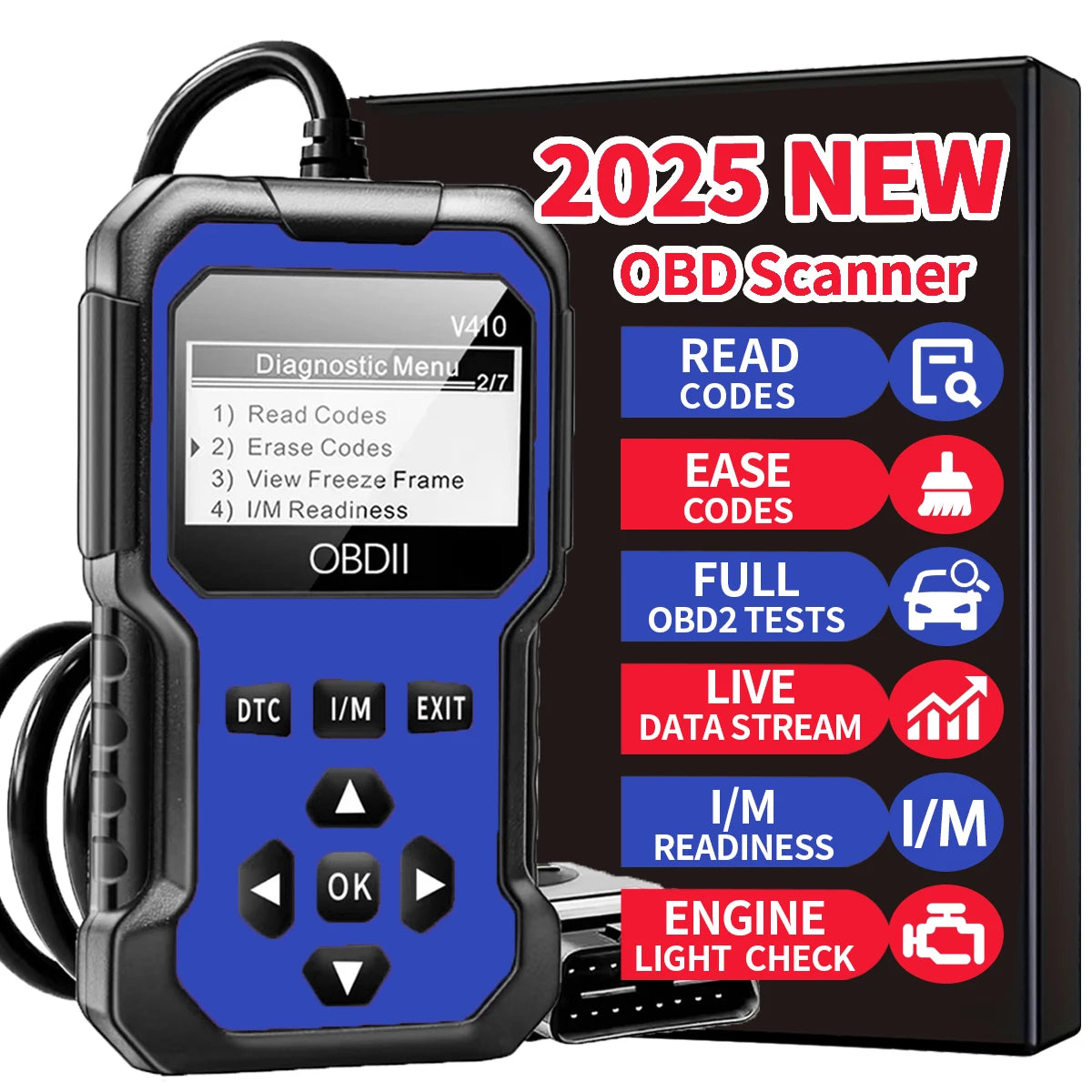 OBD2 Car Diagnostic Scanner – Engine Fault Code Reader & Vehicle Diagnostic Tool