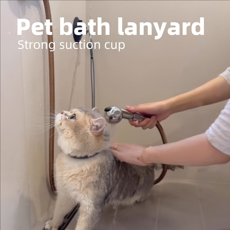 Pet Bathing Grooming Restraint Leash – Suction Cup Holder for Dogs & Cats